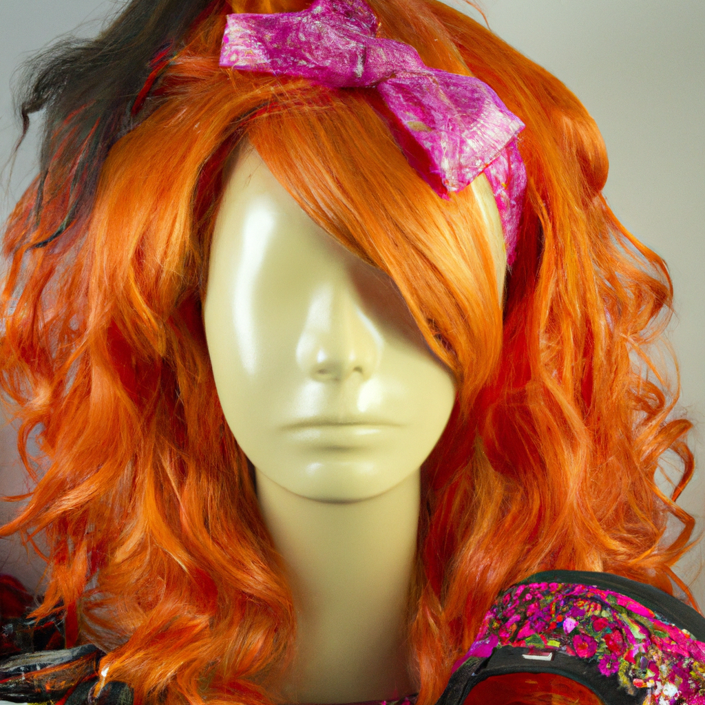 Styling a Ginger Wig with Various Hair Accessories