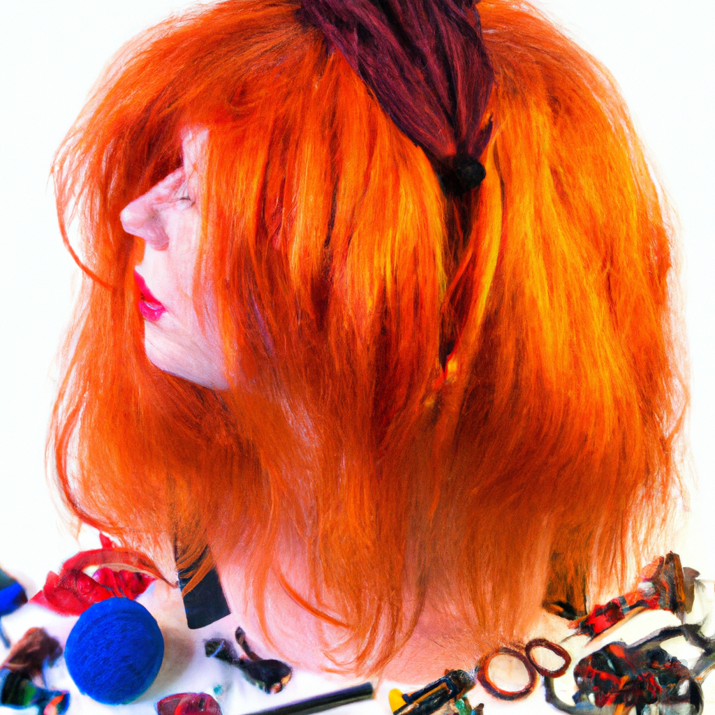 Styling a Ginger Wig with Various Hair Accessories